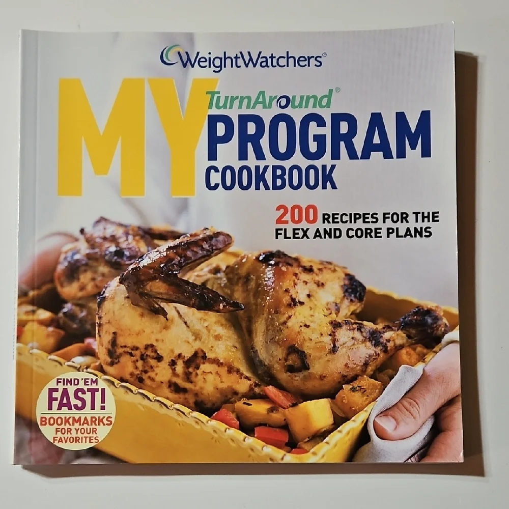 Weight Watchers My Turnaround Program Cookbook with Yellow and Blue Accents
